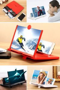 Telefon ve Tablet Ekran Büyütücü Aparat Kırmızı