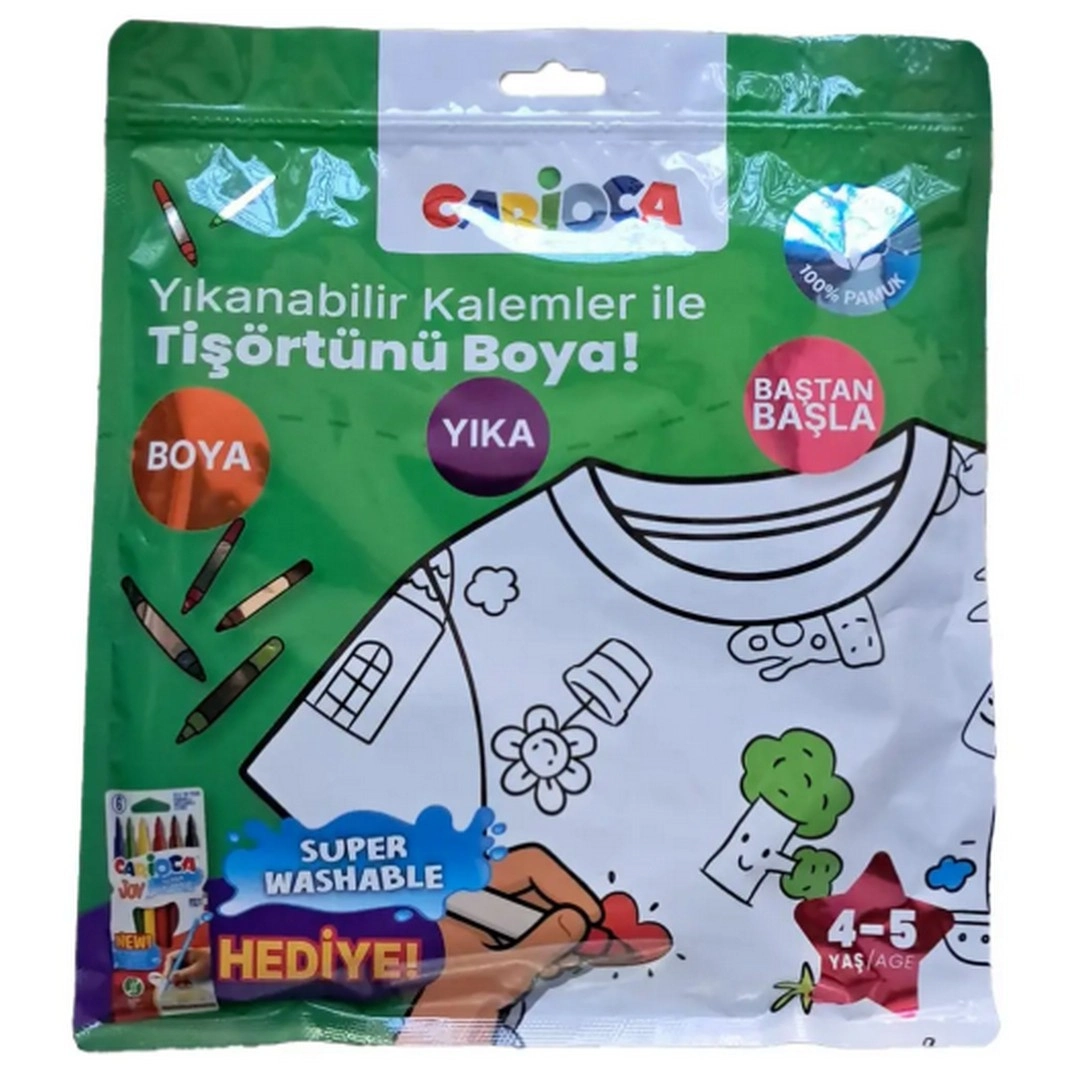Kalem Hediyeli Boyanabilir Tişört 4-5 Yaş LN-80006