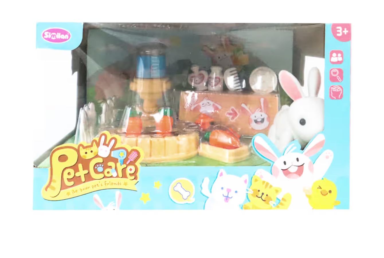Pet Care Aksesuarlı Tavşan Oyun Seti