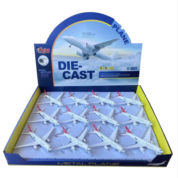 HW-777-2(2809)RED CB IŞIKLI METAL UÇAK -VRD