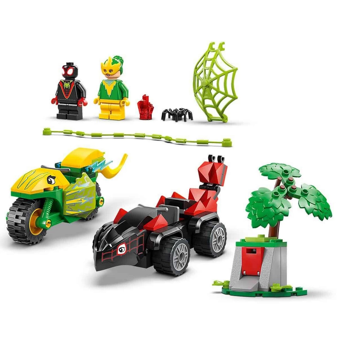 LEGO Marvel Spidey ve İnanılmaz Arkadaşları Spin ve Electro Dinozor Aracı Takibi 11198