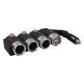 Olesson 1508 12-24V Çift USB Girişli 120W 80cm Kablolu 3'lü Araç Çakmak Çoklayıcı