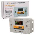 Powermaster PM-20A 12V-24V 20 Amper 4 USB Çıkışlı Dijital Ekranlı Solar Şarj Regülatörü