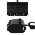 Olesson 1523 12-24V Çift USB Girişli 120W 80cm Kablolu 3'LÜ Araç Çakmak Çoklayıcı