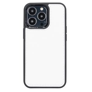 Apple iPhone 13 Pro Uyumlu Deri Cüzdanlı Kılıf F3 Beyaz