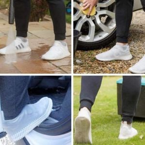 Silikon Ayakkabı Kılıfı Kaymaz Su Kir Geçirmez  M Beden Beyaz veya Siyah - Stokta Olan Renk Gönderilir