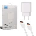 Weko WK-27878 Note10 Beyaz 25 Watt Şarj Başlık Adaptörü + Type-C To Type-C Kablo