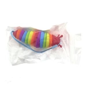 Kıvrılabilen Renkli Plastik Salyangoz Anahtarlık Kırmızı