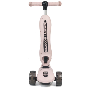 Smart Oturaklı 3 Tekerlekli Işıklı Scooter Bebe Somon