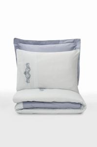 Cotton Box Brode Nakışlı Çift Kişilik Saten Nevresim Takımı Bianna Gri