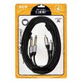 MagicVoice LD398 5 Metre Çift RCA - Çift 6.35mm Mono Jak Stereo Mixer Ses Kablosu