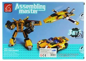 Ausini Assembling Master 3 in 1 273 Parça Sarı Dönüşen Robot