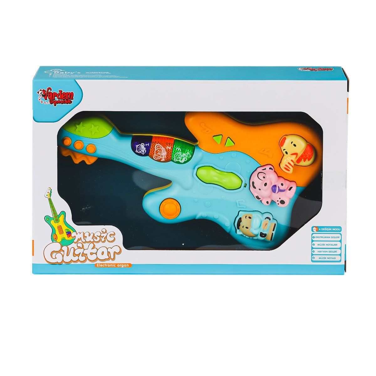 JLG-855-34A Işıklı ve Müzikli Gitar Bebek Pianosu