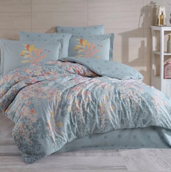 Hobby Çift Kişilik Ranforce Nevresim Takımı Serena Kahve