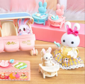 Bay Dreamy Mini Tavşan Üçüz Bebek Arabası Oyun Seti