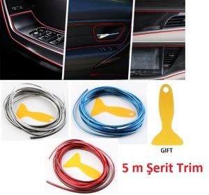 Araba Dekorasyon Şeridi 5 Metre Trim Şeridi - 1 Adet Fiyatıdır-Renk Bildirin