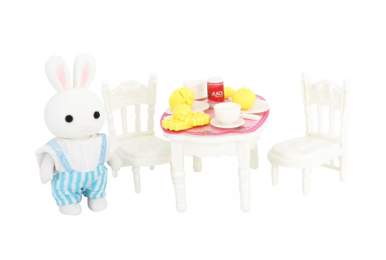 Bay Dreamy Mini Tavşan Yemek Masası Dekorasyon Seti