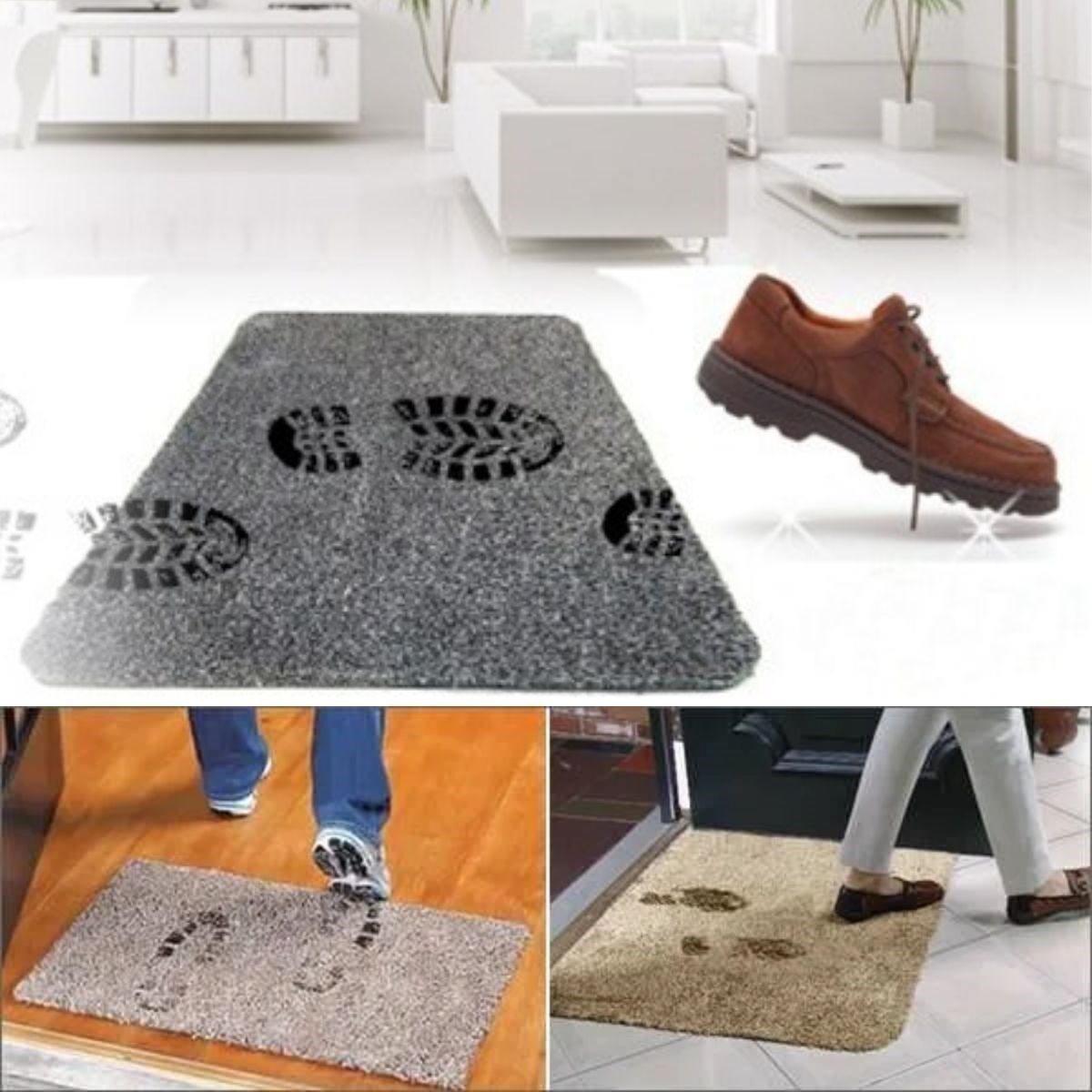 Çamaşır Makinesinde Yıkanabilir Kir Toz Emici Mikrofiberli Paspas