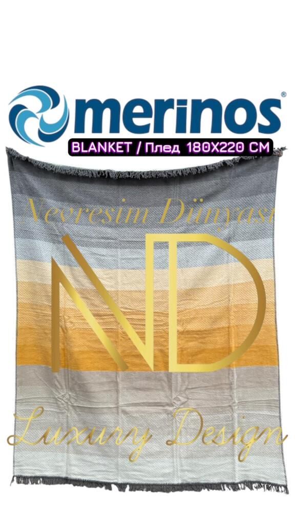 Merinos Montant Sarı Çift Kişilik Battaniye