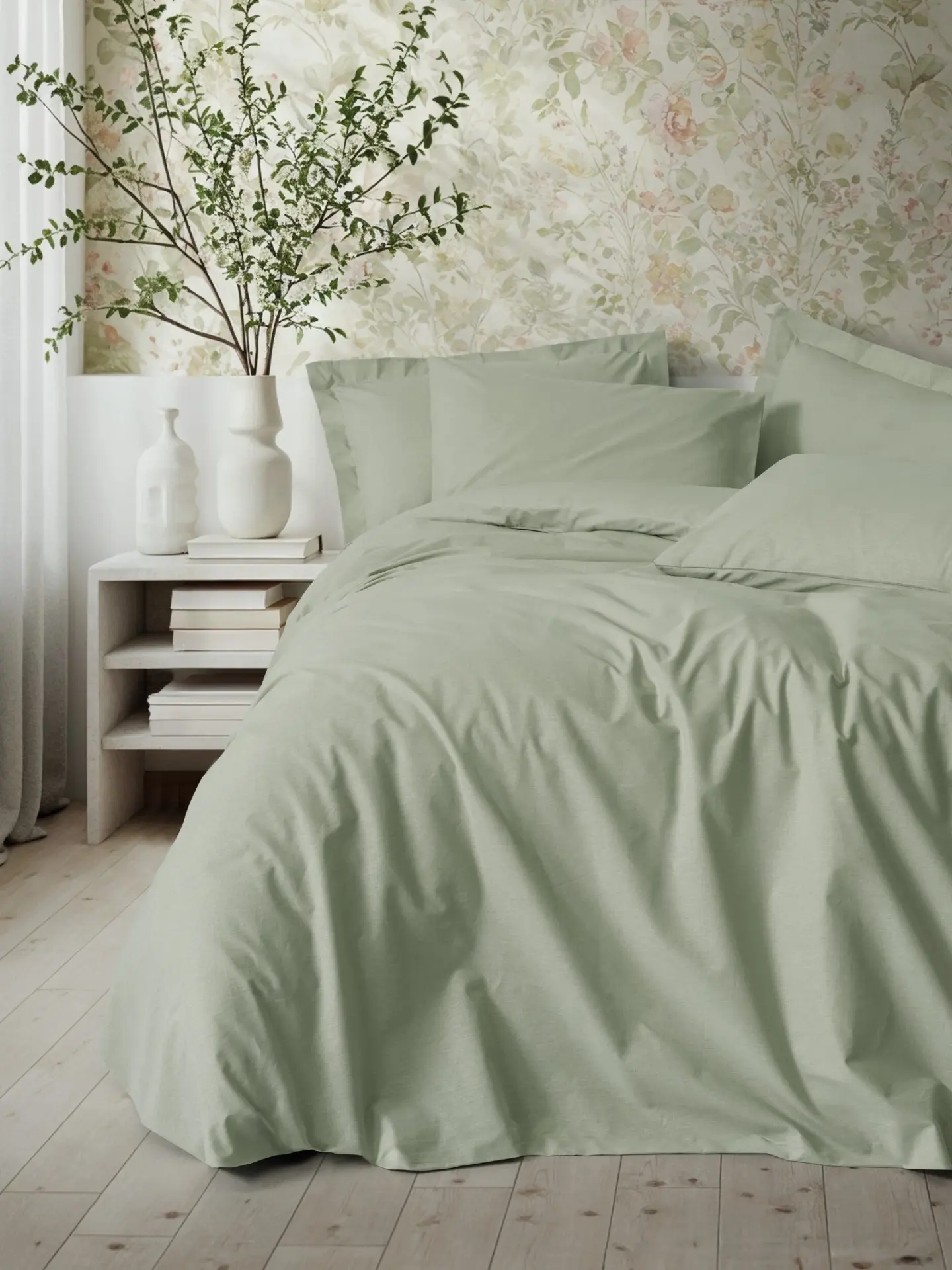 Cotton Box Plain Adaçayı Tek Kişilik Ranforce Nevresim Takımı