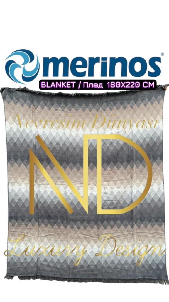 Merinos Echo Çift Kişilik Battaniye
