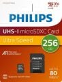Philips FM25MP45B/00 256GB Class10 UHS-I U1 TF Adaptörlü Micro SDXC Hafıza Kartı