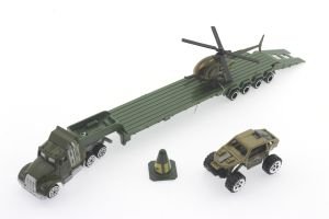 Tır Arazi Aracı ve Helikopterli Metal Askeri Araç Seti