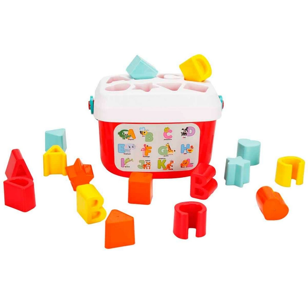 Minibo Harfler ve Şekiller Kovası 16 Parça