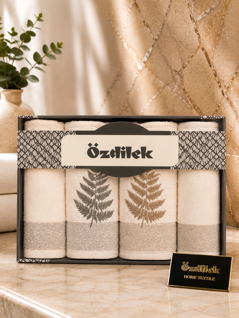 Özdilek Cotton Blıss Renkli 4Lü Kutulu Havlu