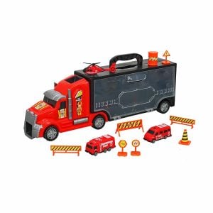 ERN-875 Heroes Toys Çantalı İtfaiye Taşıyıcı Tır Seti 