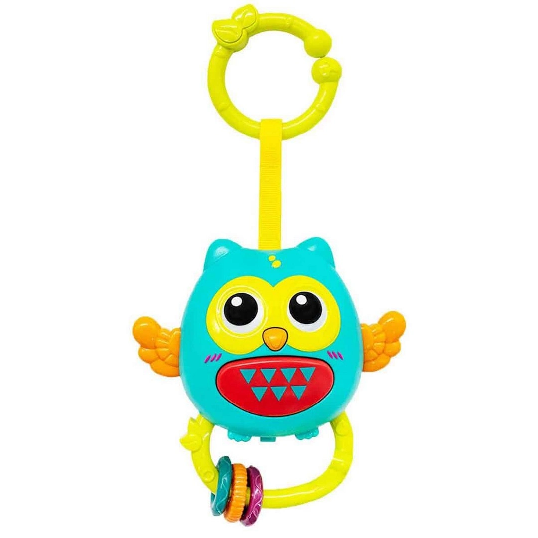 Minibo Müzikli ve Işıklı Çıngıraklı Baykuş Puset Oyuncağı