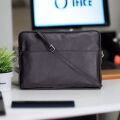 Leeds 14 inç MacBook Ve Pc Uyumlu, Hakiki Deri, El Yapımı Kılıf, Kömür Siyahı