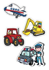 KS Baby Puzzle 4 in1 Meslekler ve Taşıtlar / Jobs and Vehicles