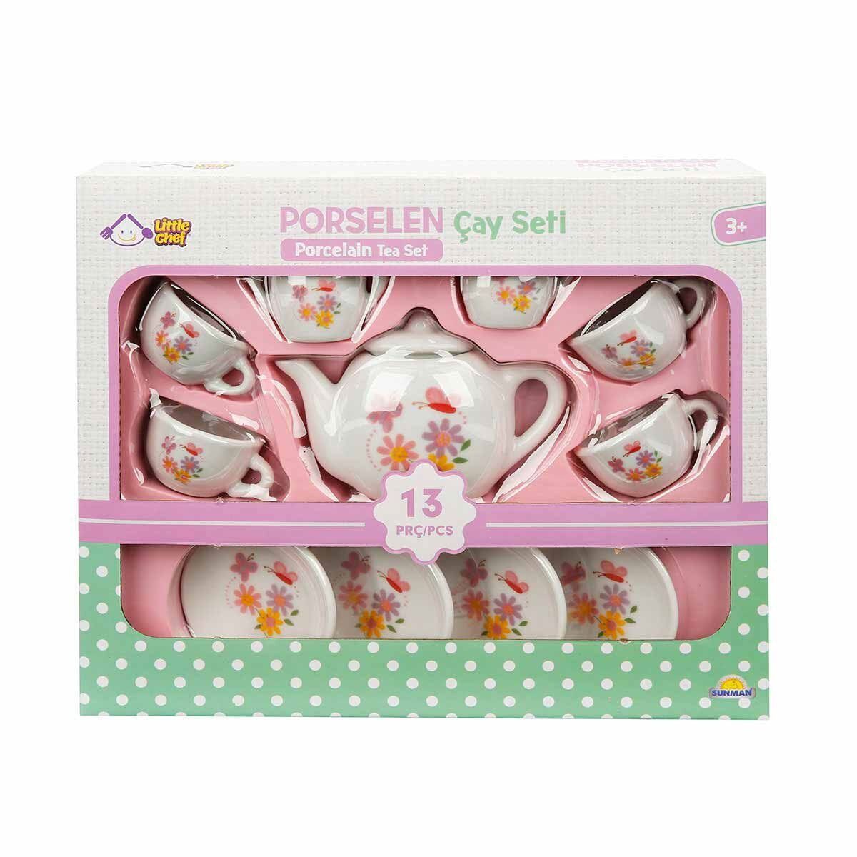 1501 Oyuncak Porselen Çay Seti 13 Parça - Stokta Olan Model Gönderilir