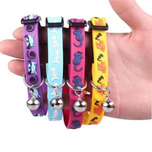 Çıngıraklı Zilli Sevimli Renkli Slikon Kedi Köpek Boyun Tasması - 1 Adet Stokta Olan Gönderilir