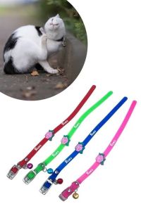 Çıngıraklı Zilli Sevimli Renkli Slikon Kedi Köpek Boyun Tasması - 1 Adet Stokta Olan Gönderilir