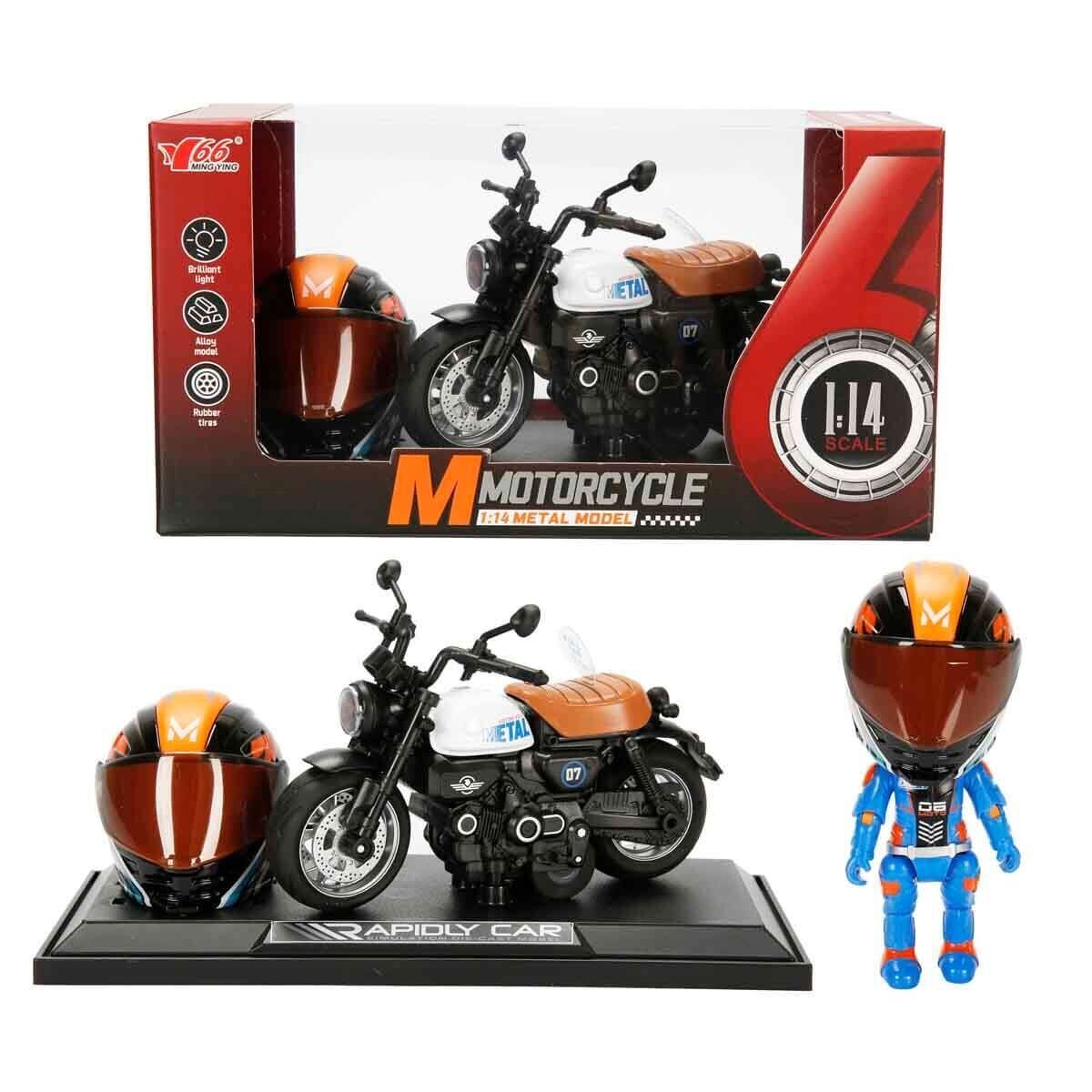 5835 SUN-MYG-MOTOSİKLET 1 14 HONDA MONKEY KASKLI FİGÜR PB 3R SES IŞIK - Stokta Olan Renk Gönderilir