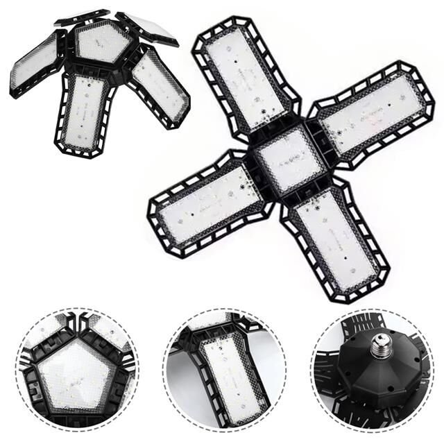 Ledx Ayarlanabilir Açılı 4 Kanatlı 108 Smd Ledli Galaxy Projektör Işığı 50W 5500 Lumen E27 32cm Çap