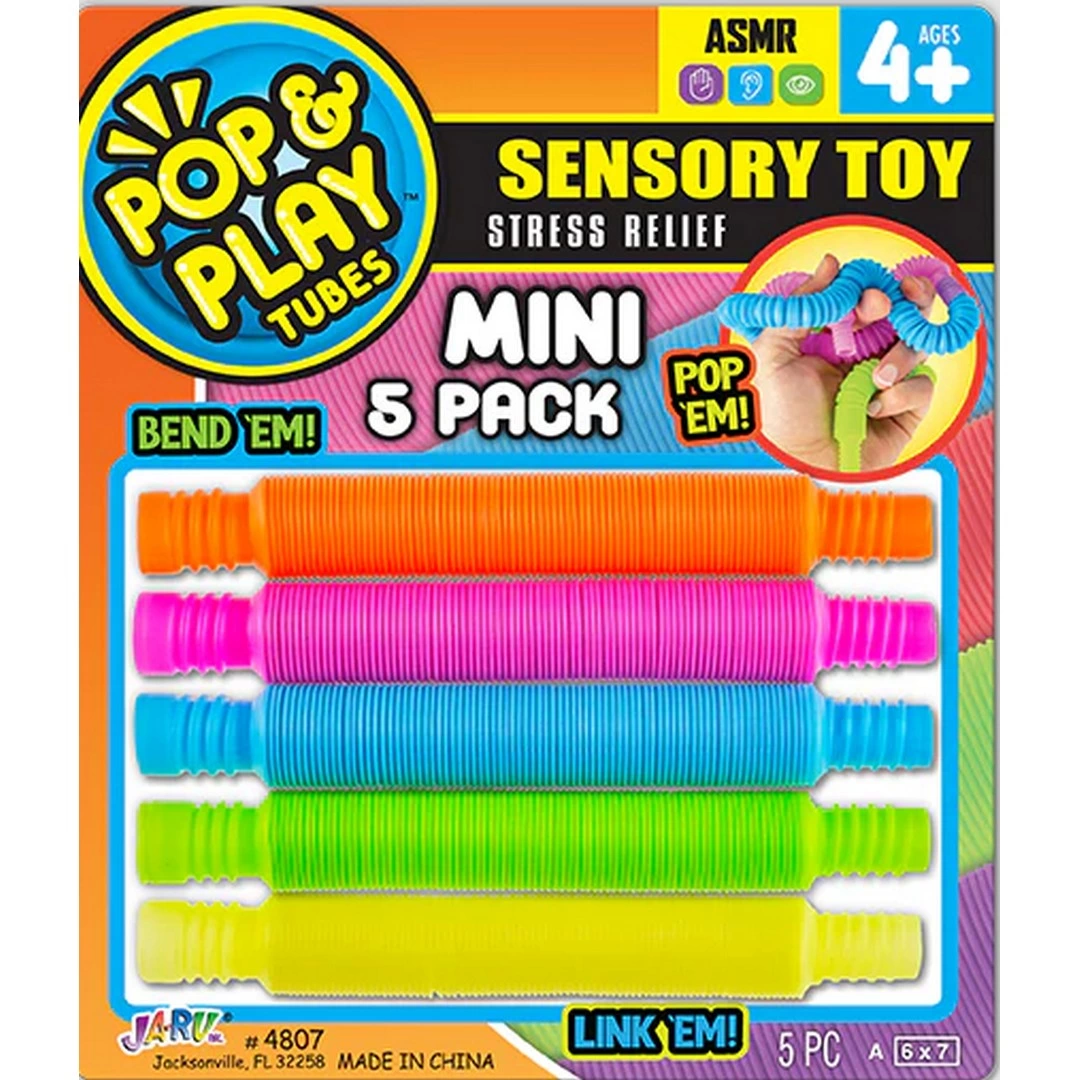Pop & Play Tubes Duyusal Stres Oyuncağı Mini 5'li