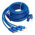 PM-425 2 Rca Erkek + 4 Rca Erkek 5 Metre Mavi Kablo