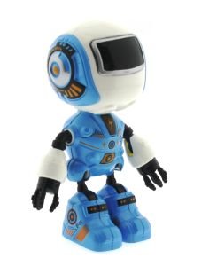 Dekoratif Sesli Işıklı Mini Sevimli Mavi Robot