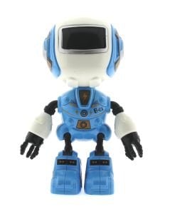 Dekoratif Sesli Işıklı Mini Sevimli Mavi Robot