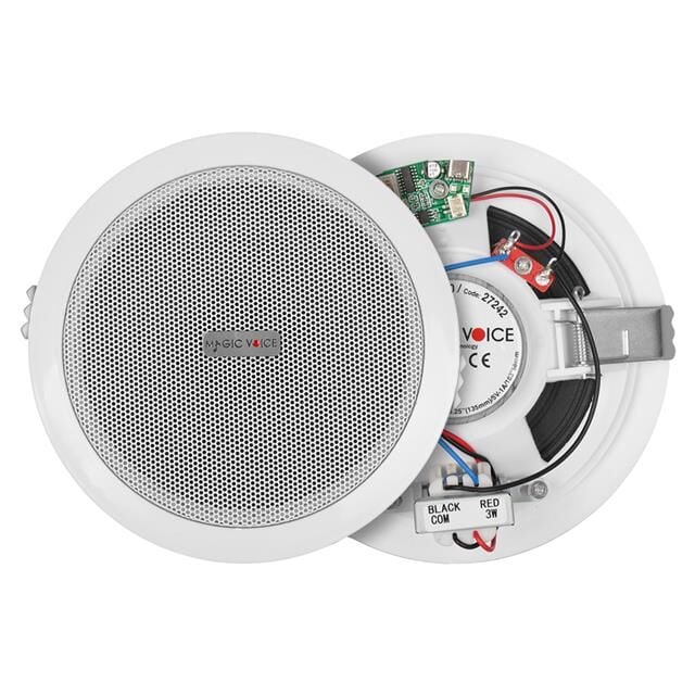 MagicVoice TPI-350 5.25'' (13.5 CM) Hat Trafolu Alçıpan/Asma Tavan Tipi Hoparlör (6W RMS - MP3 USB Uyumlu) - Beyaz