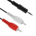 PowerMaster PM-426 RCA Stereo Erkek 1.5 Metre Ses Kablosu 3.5mm TO 2 Erkek
