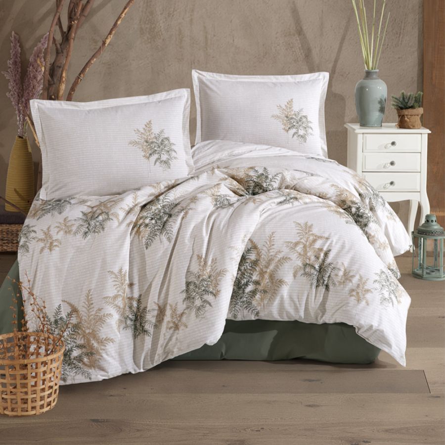 Clasy Ranforce Nevresim Takımı Çift Kişilik Virale V1 Yeşil