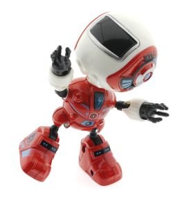 Dekoratif Sesli Işıklı Mini Sevimli Kırmızı Robot