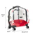 Ice Pet Tekerlekli Çekçekli Kedi Köpek Taşıma Valizi, 42x44 x23 cm, Siyah