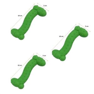 Tiny Kemik Oyuncağı Tırtıklı Yüzey Küçük Kemik Plastik Köpek Oyuncağı - 1 Adet Stokta Olan Gönderilir