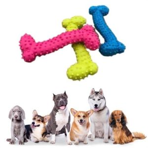 Tiny Kemik Oyuncağı Tırtıklı Yüzey Küçük Kemik Plastik Köpek Oyuncağı - 1 Adet Stokta Olan Gönderilir