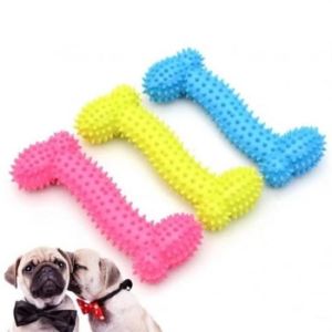 Tiny Kemik Oyuncağı Tırtıklı Yüzey Küçük Kemik Plastik Köpek Oyuncağı - 1 Adet Stokta Olan Gönderilir